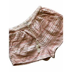 Abercrombie & Fitch Striped Cotton Shorts‎ Women's Size Large With Drawstring